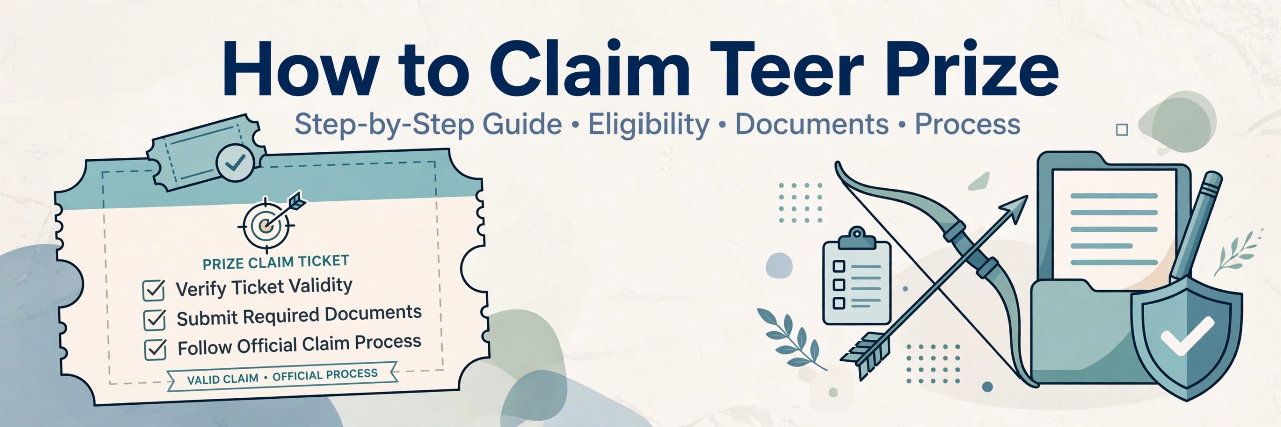 How to claim teer prize winnings explained with a winning ticket illustration