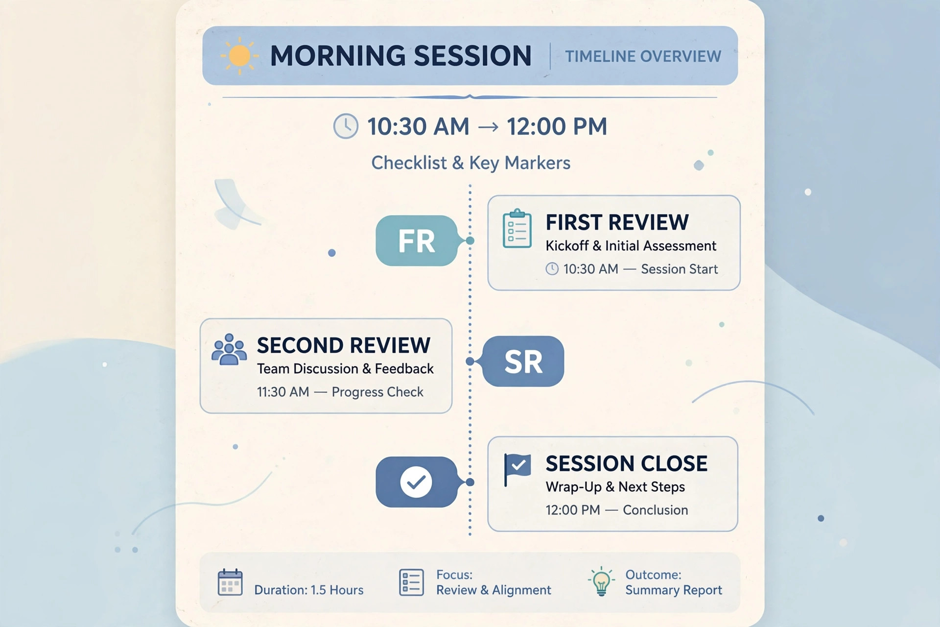 Morning teer session schedule with first round and second round times