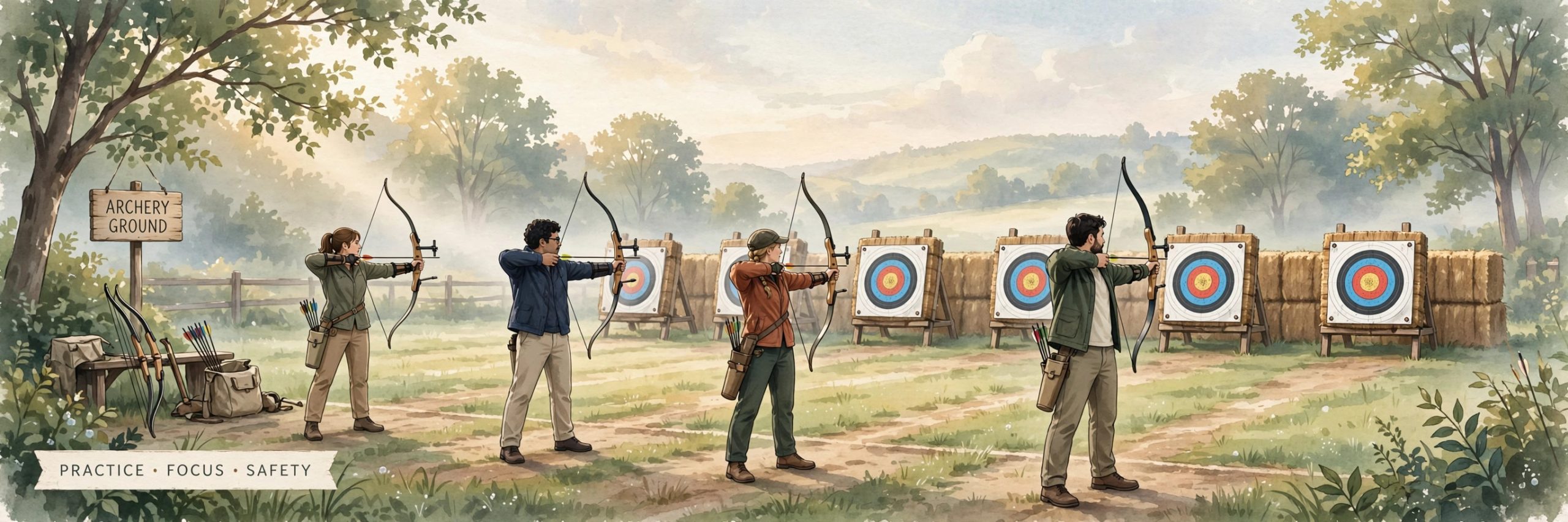 Morning teer session archers at the ground before result declaration