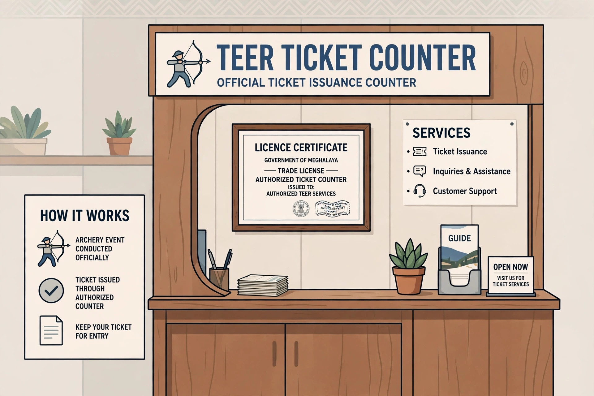 Licensed Meghalaya Teer ticket counter and betting rules