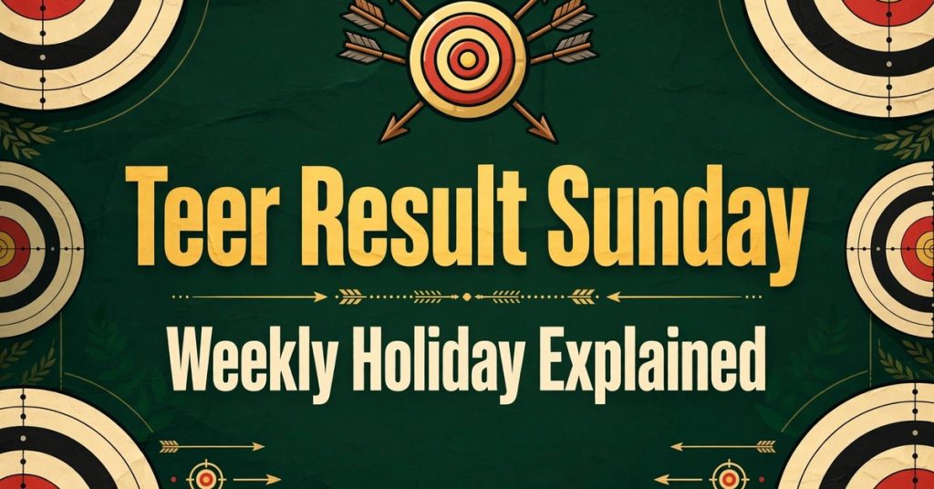 Teer result Sunday weekly holiday explained title card